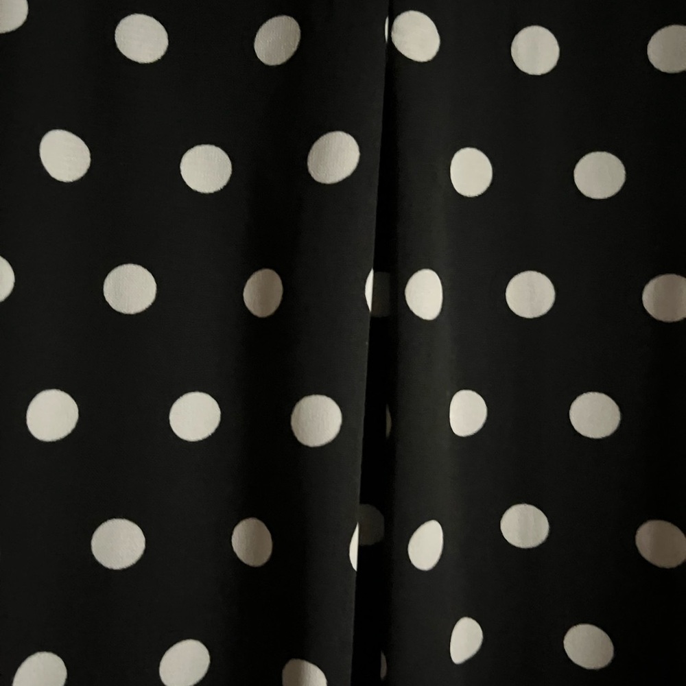 Susan Graver Black and White Polka Dot Top - Picture 4 of 6